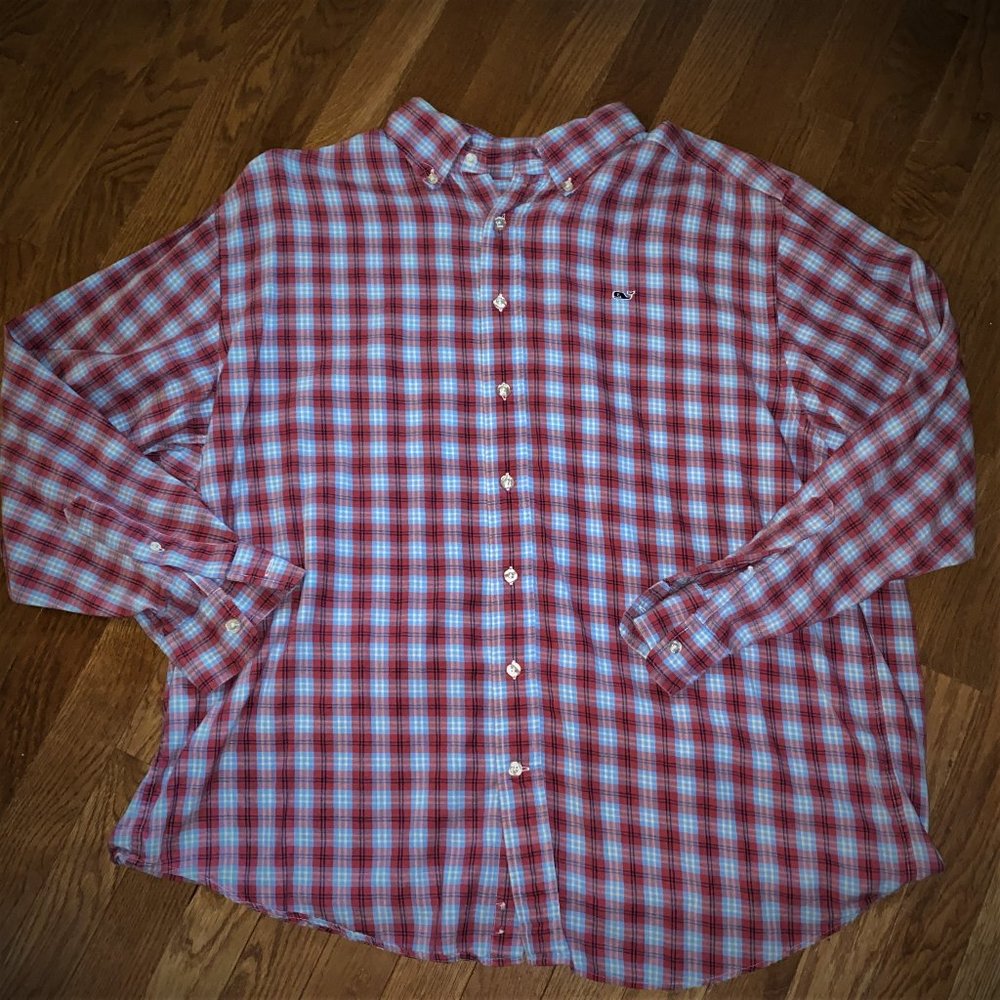 Classic Fit Vineyard Vines Button Down - Whale Shirt - XL